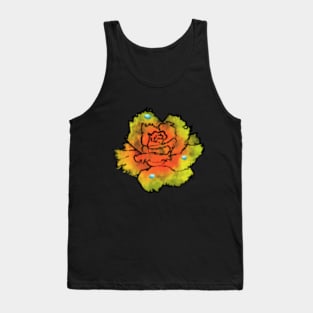 Flaming Rose Tank Top